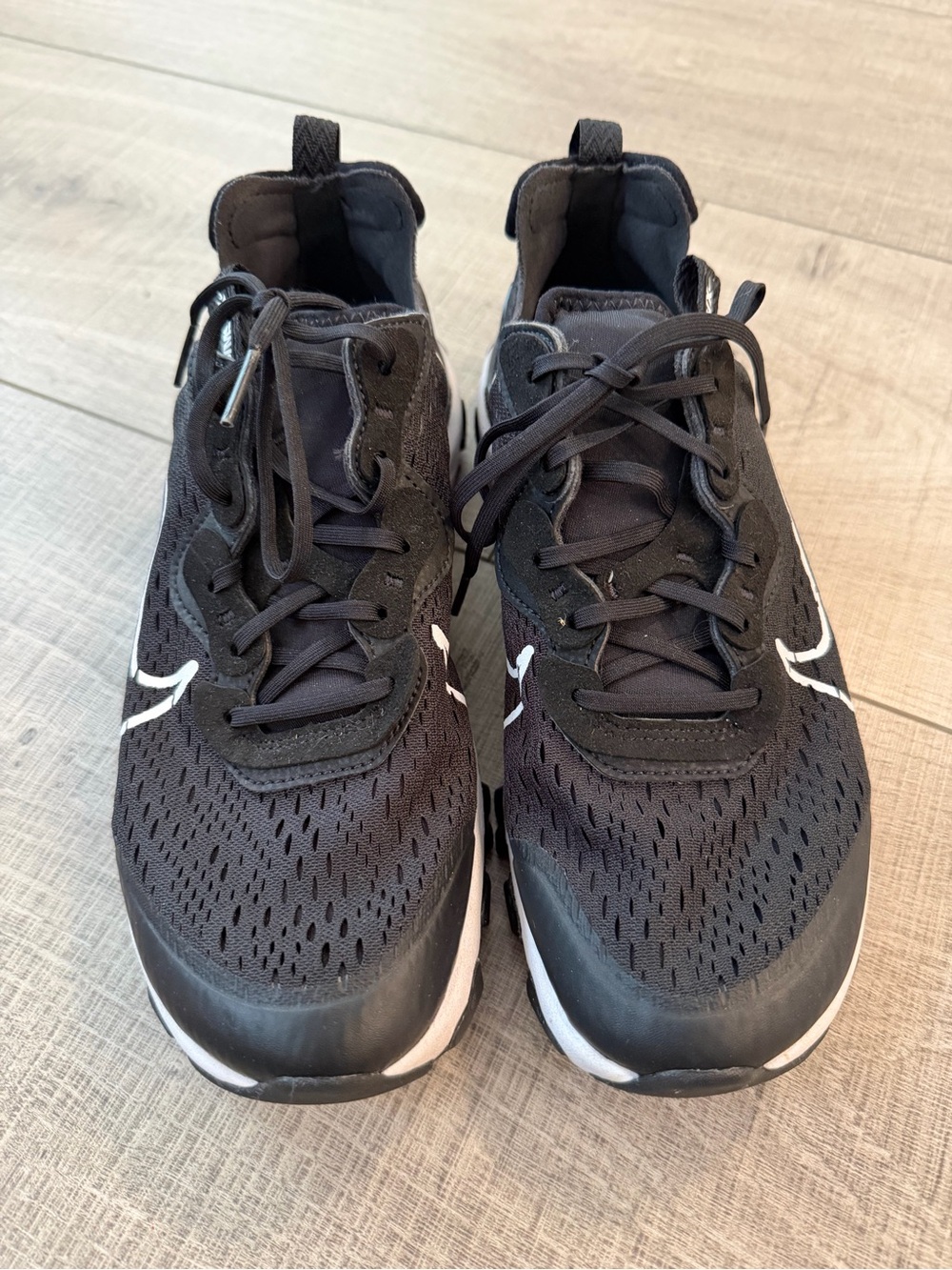 Nike Kids Black Sneakers with White Swoosh